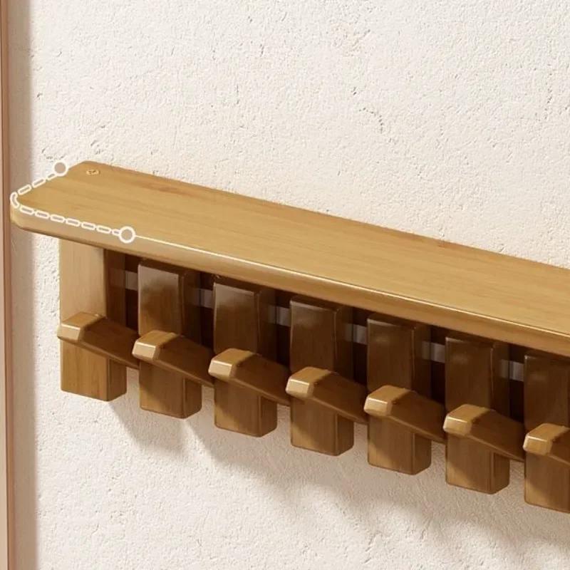 Cintre mural créatif nordique moderne en bois massif, porte-vêtements de luxe pour salon, chambre à 