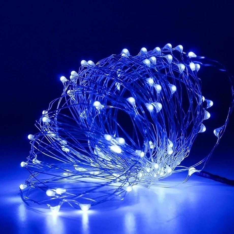 10 pièces 1M 2M 3M 5M fil de cuivre LED guirlandes lumineuses éclairage de vacances guirlande féeriq