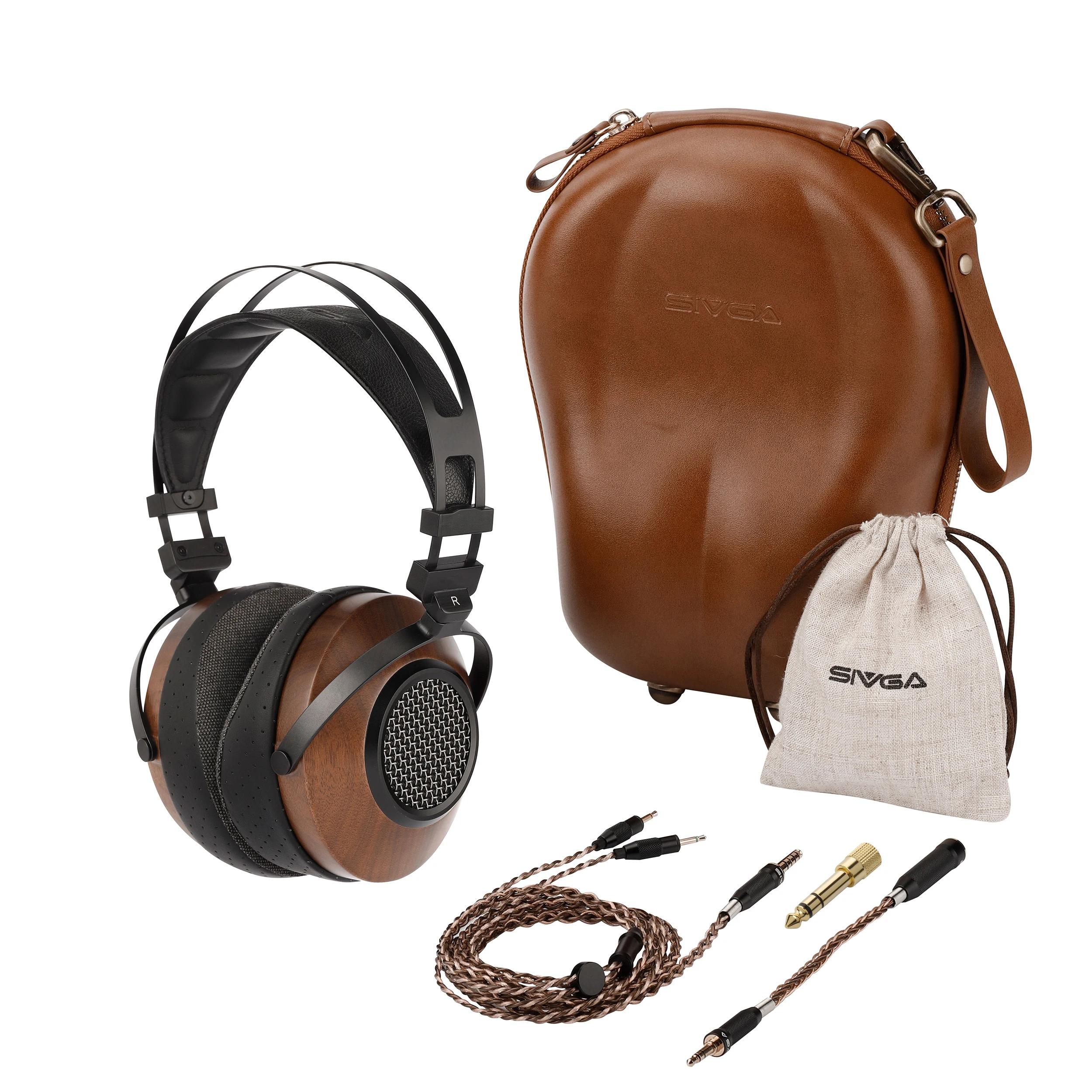 Casque audio SIVGA SV023 Hi-Fi circum-auriculaire ouvert en bois de noyer avec transducteur dynamiqu