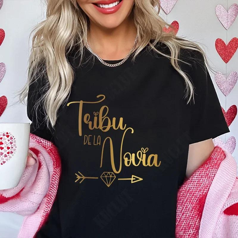 Filles espagnoles Bachelorette poule fête T-Shirt équipe mariée équipe hauts femmes unique adieu T-S