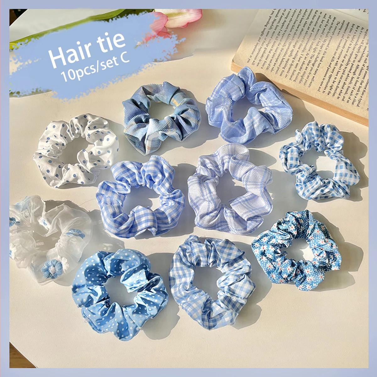 Anneau de cheveux pour gros intestin, 10 pièces/ensemble, élastique pour cheveux haut de gamme pour 