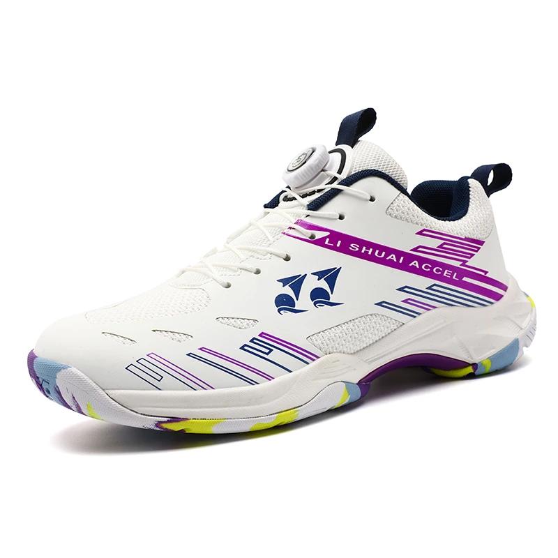 Baskets de Sport durables unisexes, chaussures d'entraînement stables pour Badminton, Tennis de Tabl