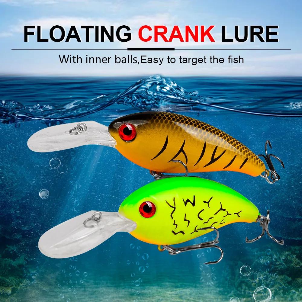 Leurre méné rigide de type crankbait pour la pêche à la traîne en mer, appât Élde plongée rapide pou