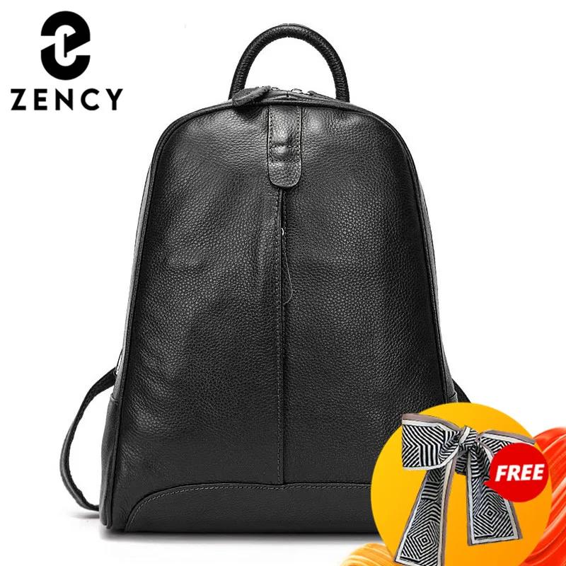 Zency – sac à dos en cuir véritable 100% souple pour femmes, sac à dos de voyage décontracté, sacoch