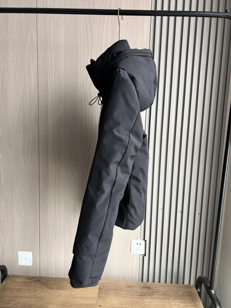 ETJ 2025 automne/hiver nouveau femmes court imitation vent imperméable à capuche épais chaud coton v