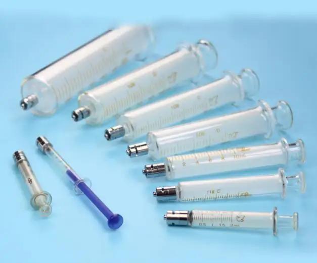 Seringue en verre à tête verrouillable Luer, 1ml, 2ml, 2.5ml, 5ml, 10ml, 20ml, 30ml, 50ml, 100ml, se