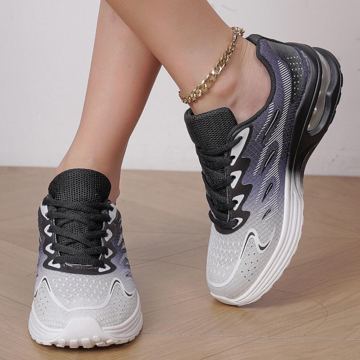 Chaussures de marche en maille à coussin d'air Encounaker - Respirantes pour femmes sport tennis