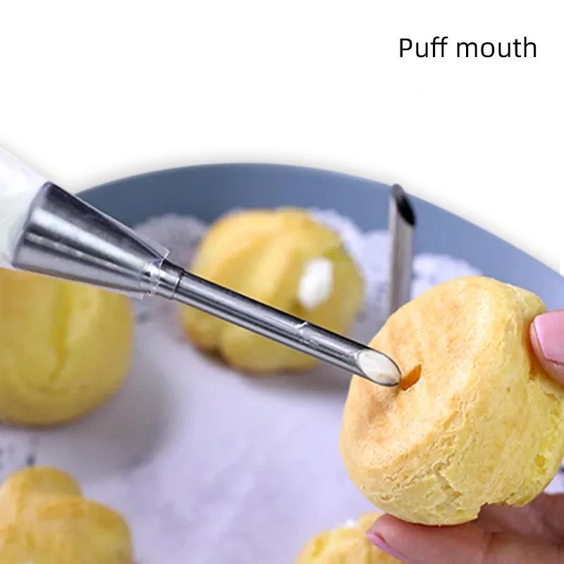 Buses de crème bouffantes en acier inoxydable, 1/4 pièces, pointe de tuyauterie de glaçage pour gâte