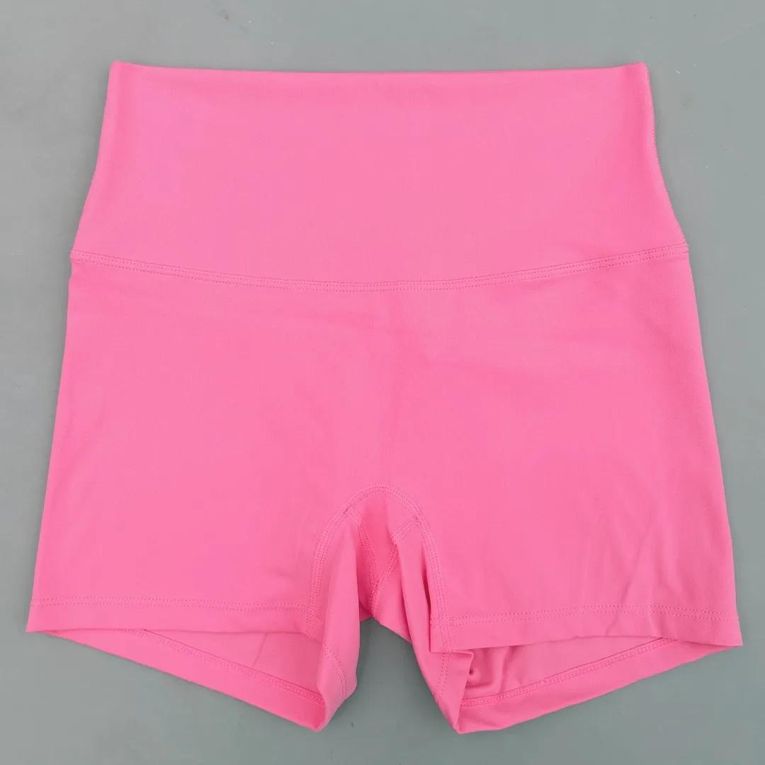 Couleur unie serré doux femmes Fitness Sport court taille haute Yoga court Legging Squatting preuve 