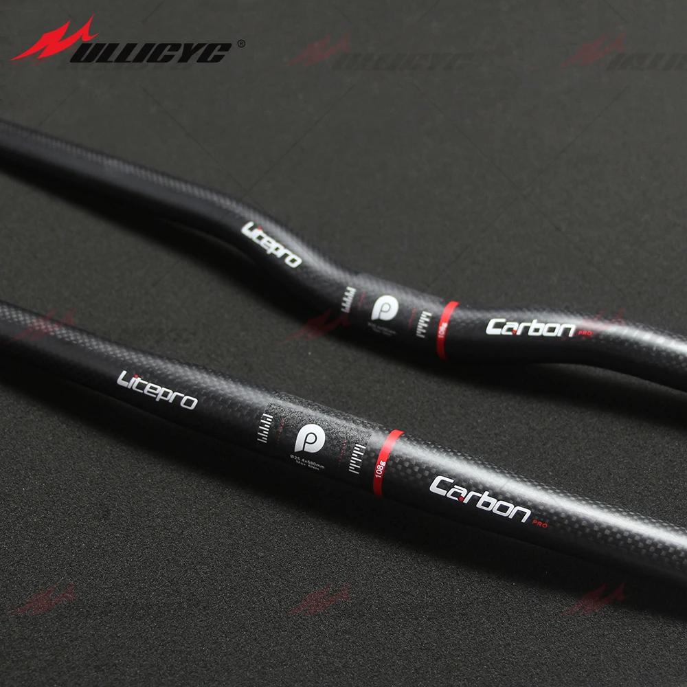 Litepro pliant/BMX 25.4mm 580mm guidon en carbone vtt guidon plat ou montée en Fiber de carbone ultr