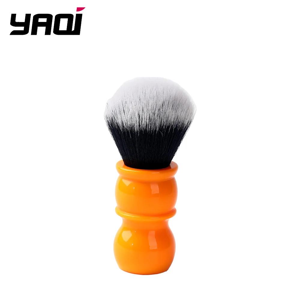 Yaqi – brosses de rasage à poignée Orange, 24mm, cheveux synthétiques doux, bon nœud de smoking