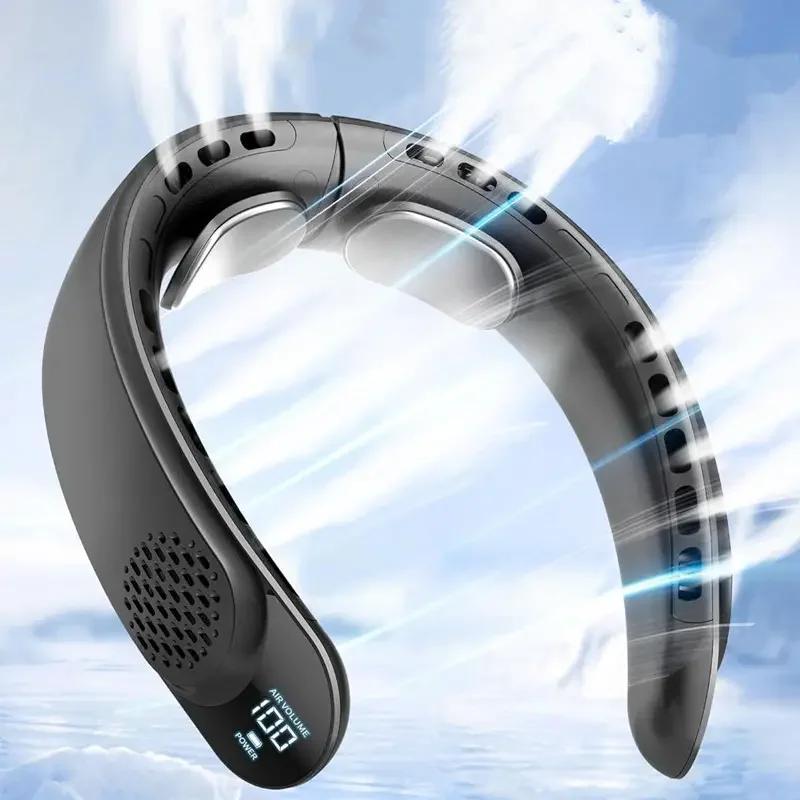 Ventilateur de Cou USB à Noyau Facades, Turbine au Design Sans Vanité, Facile à Contrôler et à Trans