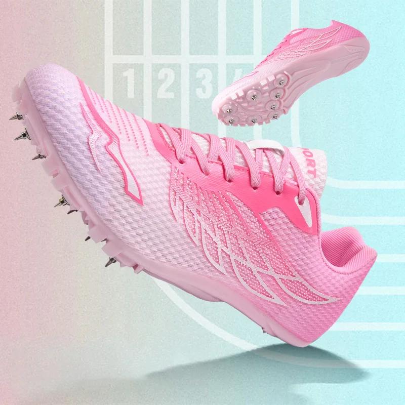 Chaussures athlétisme compétition homme femme - Baskets extérieur antidérapantes - Entraînement étudiants