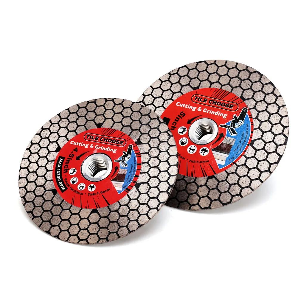 Casaverde D115mm/125mm diamant disque de coupe carrelage, lame de meulage en porcelaine avec bride a