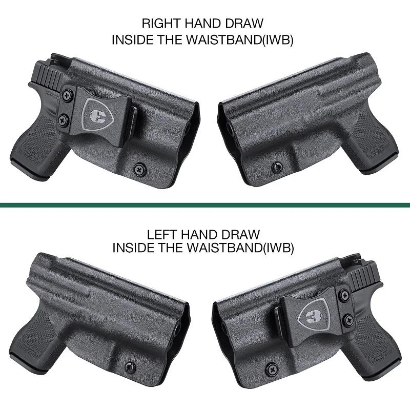 Étui Glock G42 IWB Kydex pour pistolet Glock G42.380, ceinture intérieure, étui de transport dissimu