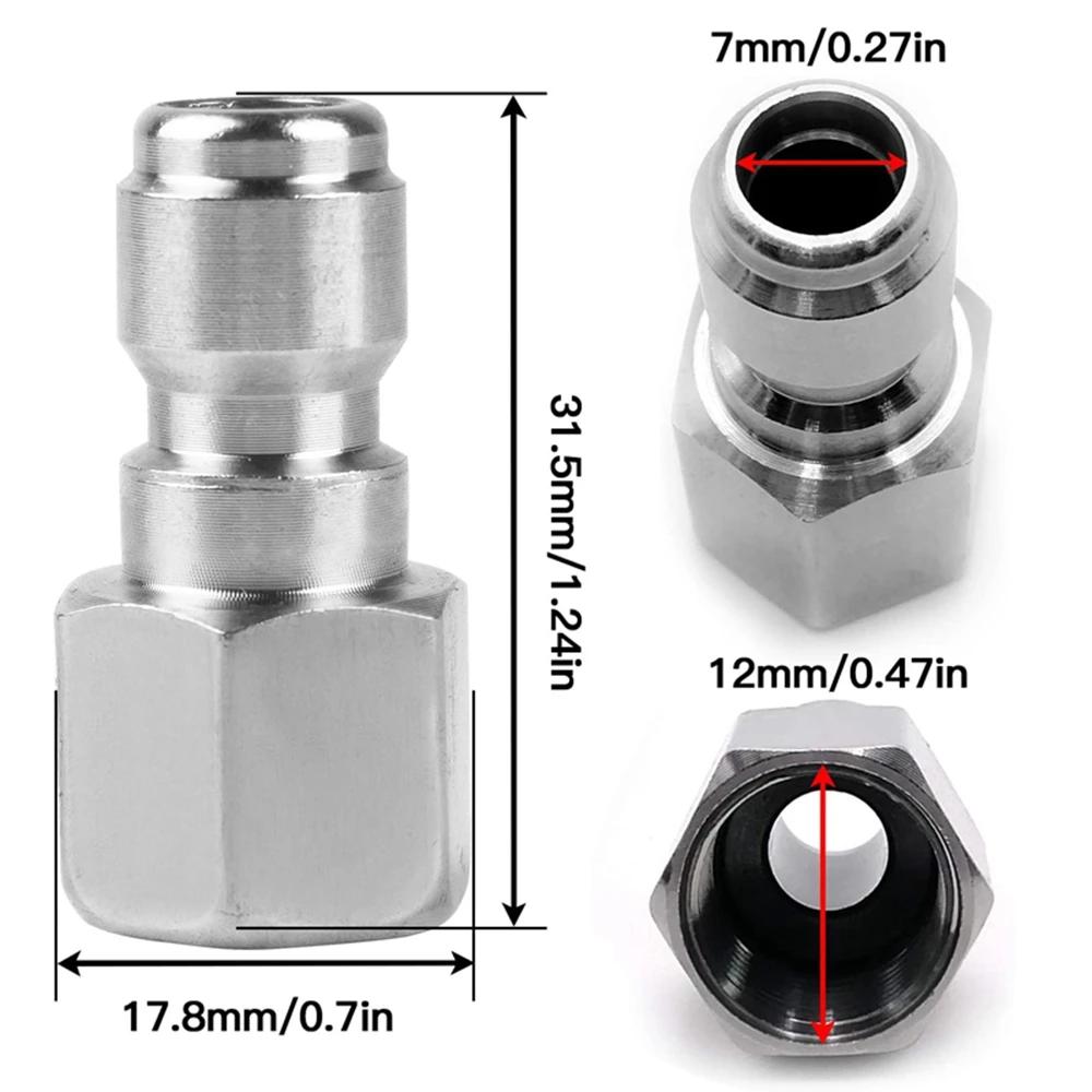 Coupleur de nettoyeur haute pression 1/4 pouces, raccords à connexion rapide en acier inoxydable, ac
