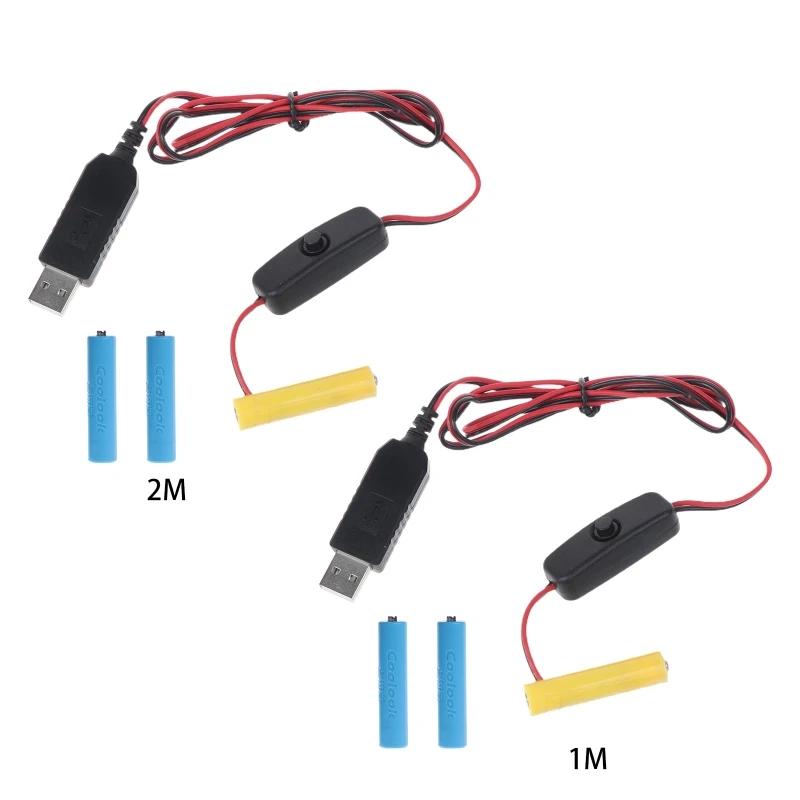 Éliminateur de piles AAA, câble d'alimentation USB, remplacement de 3x piles AAA pour radio électriq