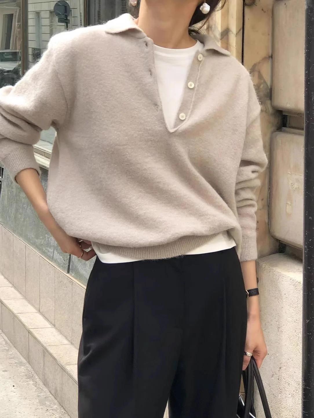 2025 automne/hiver nouveau pull femme 100% laine sweat à capuche tricoté femme couleur unie décontra