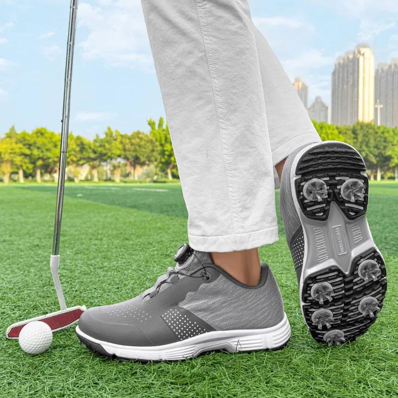 Chaussures de Golf imperméables pour hommes, baskets de golf professionnelles, antidérapantes, de lu