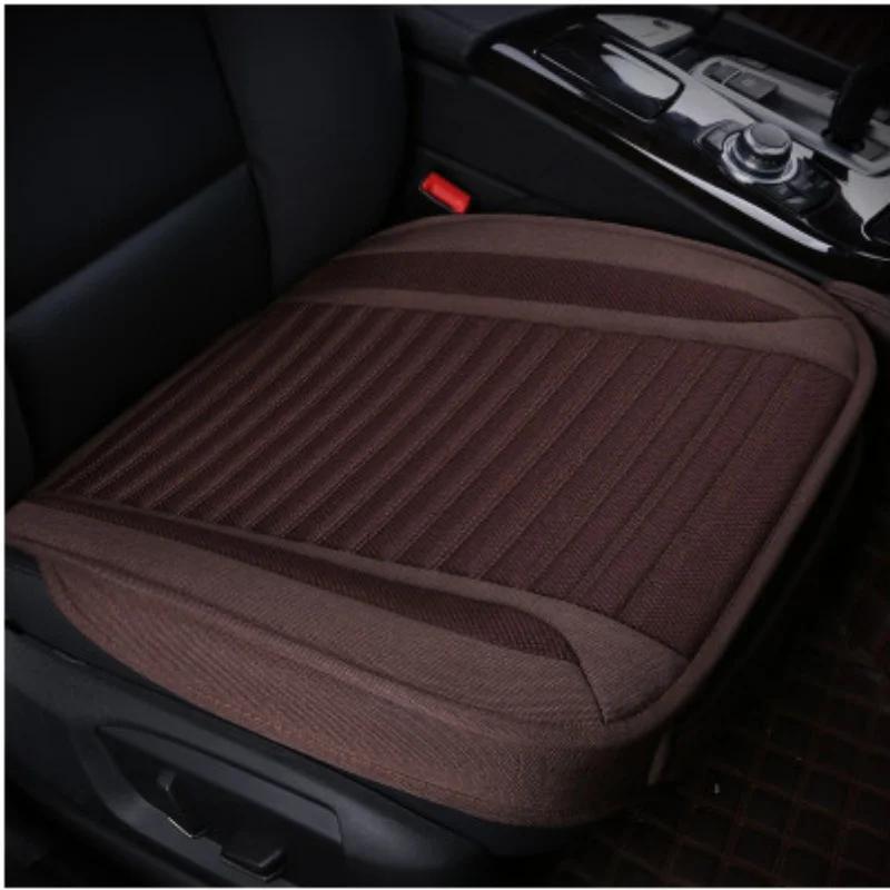 Coussin de siège de voiture en lin, coussinets antidérapants pour sièges principaux et copilote, hou