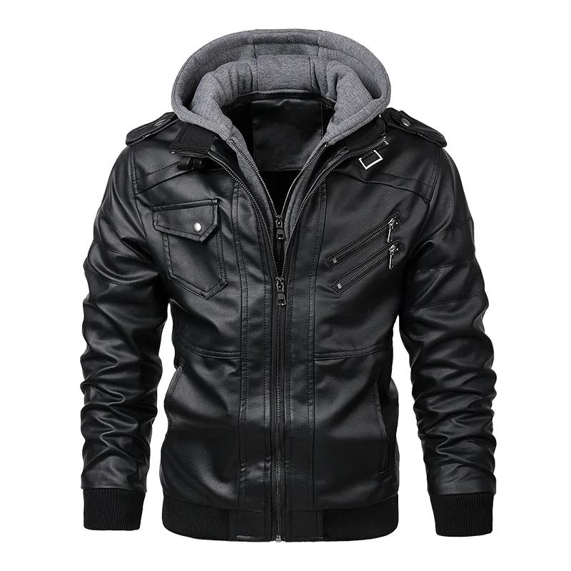 KB nouveaux hommes vestes en cuir automne décontracté moto veste en polyuréthane Biker manteaux en c