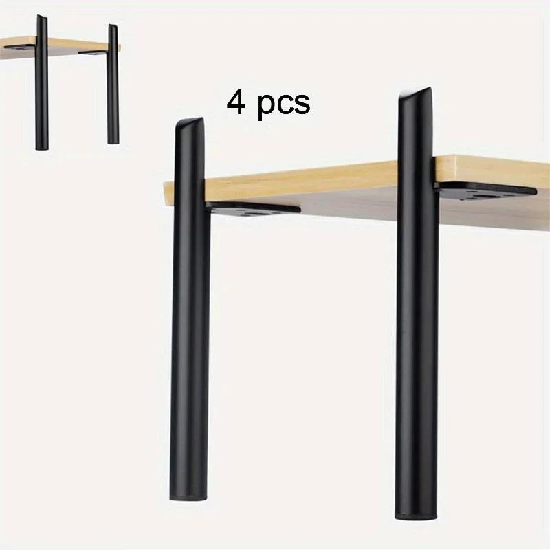 Pieds de Meubles Montés, en Métal, pour Table Basse, Canapé, Côté Armoire, 4 Pièces