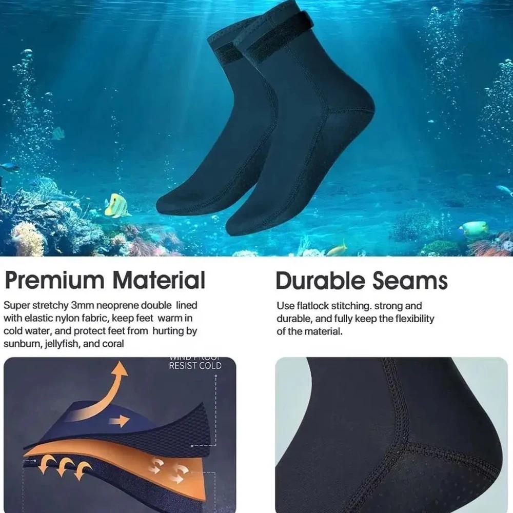 Chaussettes de plongée en néoprène 5mm, chaussures de Surf, bottes de natation thermiques antidérapa
