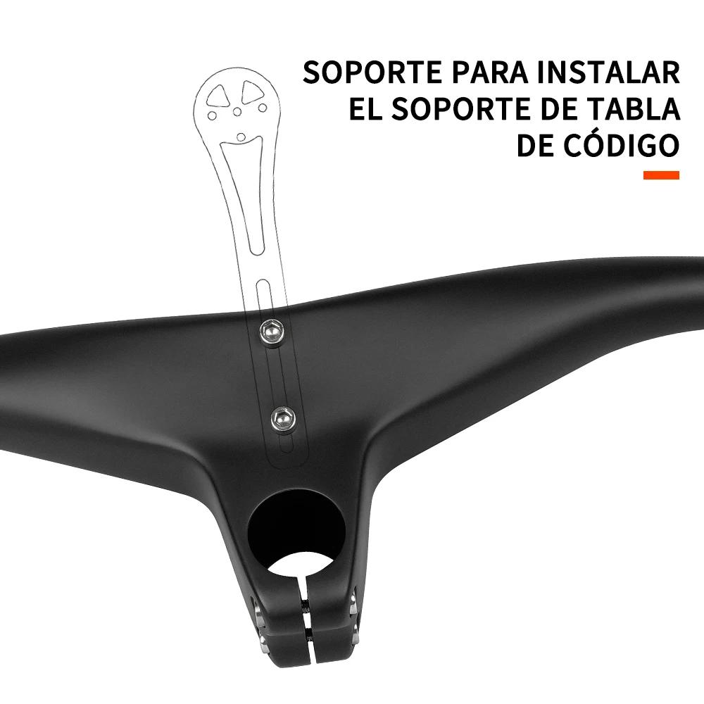 Guidon et tige de VTT en carbone TOSEEK 28,6 mm -17 °   Guidon intégré pour VTT 660 ~ 800-70/80/90/1
