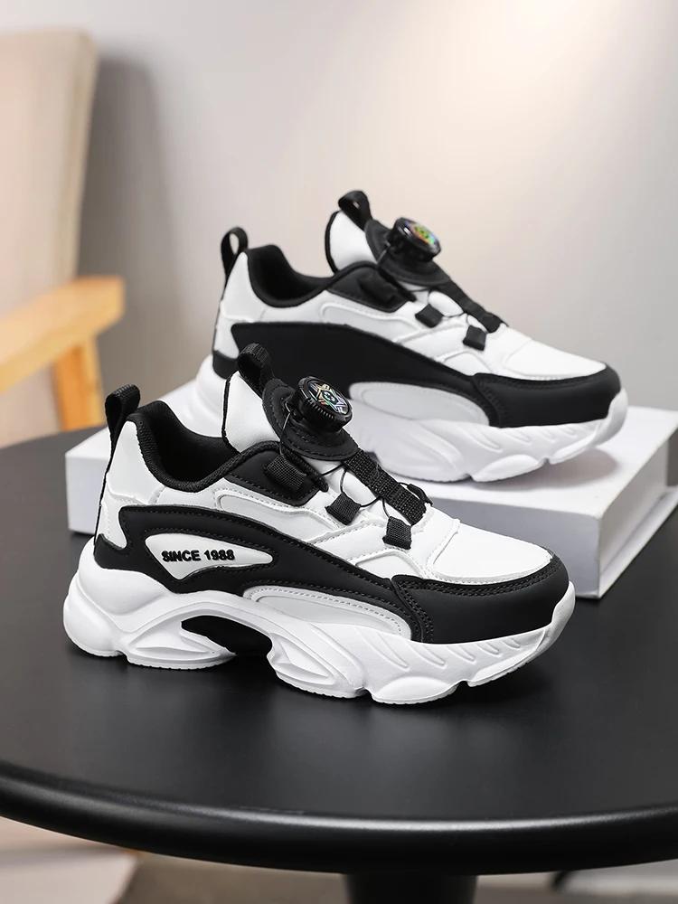 🔥   Sneakers pour enfants entièrement noires avec boucle rotative |   Très facile à mettre et à enle