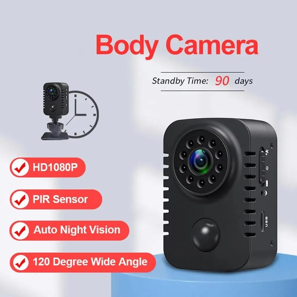Mini caméra corporelle 1080P Full HD, sécurité intelligente, poche, Vision nocturne, détection de mo