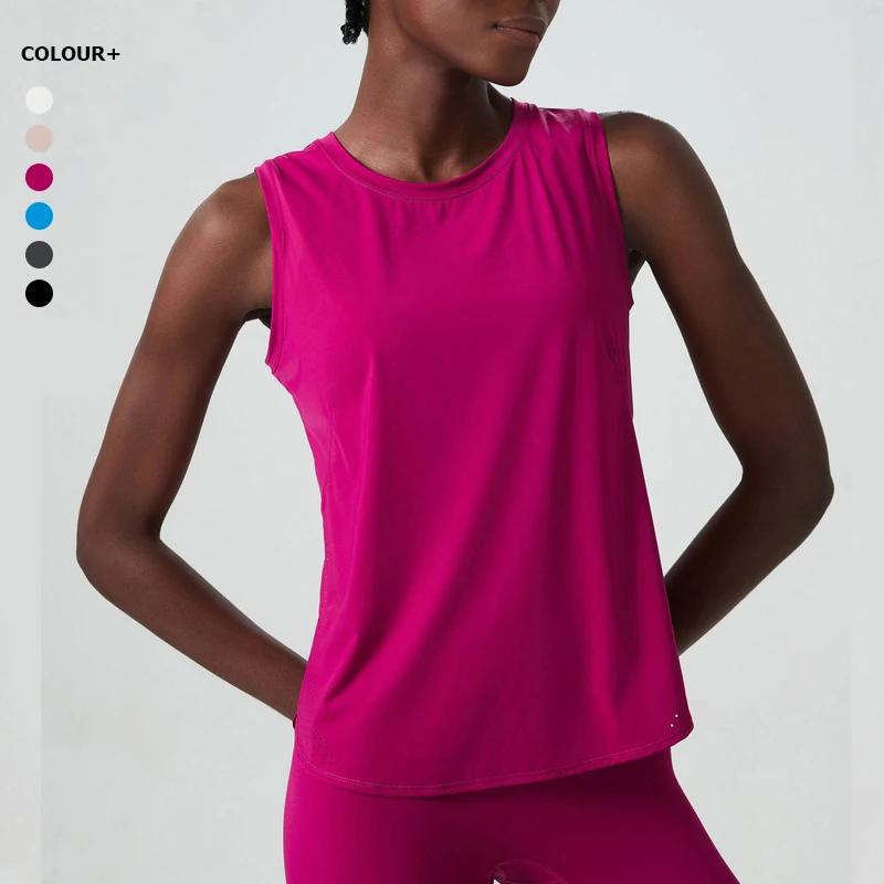 T-shirt yoga sans manches femme ample - Fitness course à pied débardeur été