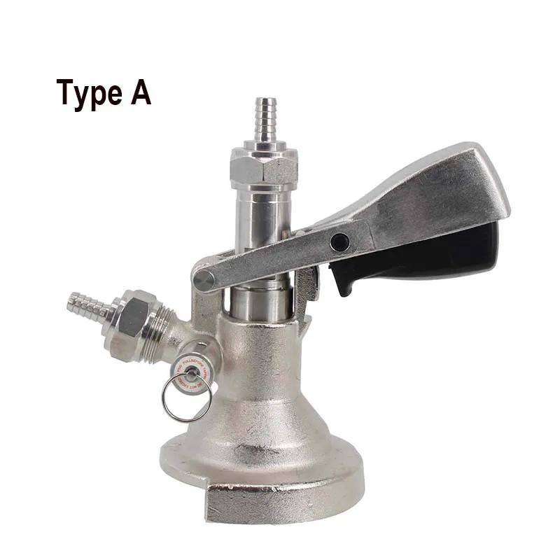 Coupleur de fût commercial avec sonde en acier inoxydable PRV Type S/D/A/G 304, Boby en laiton nicke