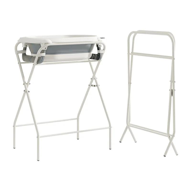 Baignoire pour bébé avec support et ensemble thermosensible, support de baignoire pliable avec capac