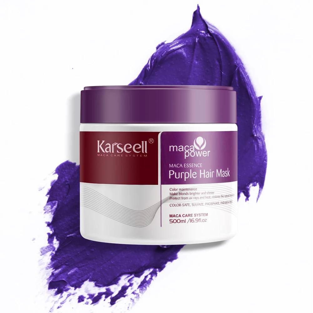 Karseell – masque capillaire violet professionnel, 100ml/500ml, neutralise les tons jaunes en laiton