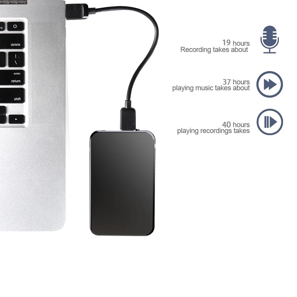 Vandlion V15 300mAh USB Flash 32G 64G 128GB enregistreurs numériques activés par la voix 29H Dictaph