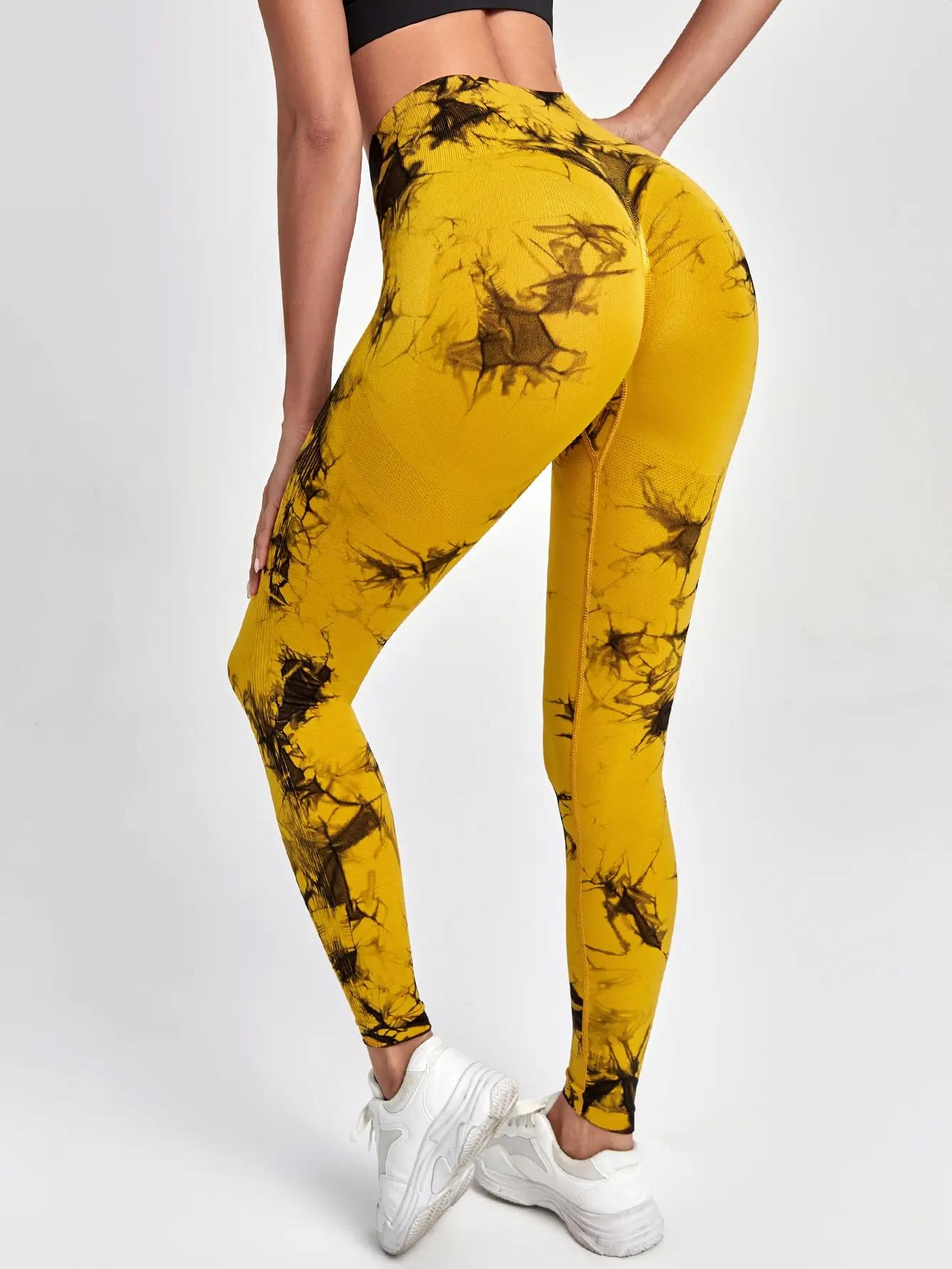 Leggings de yoga taille haute sans coutures pour femmes - Collants push-up fitness 2023
