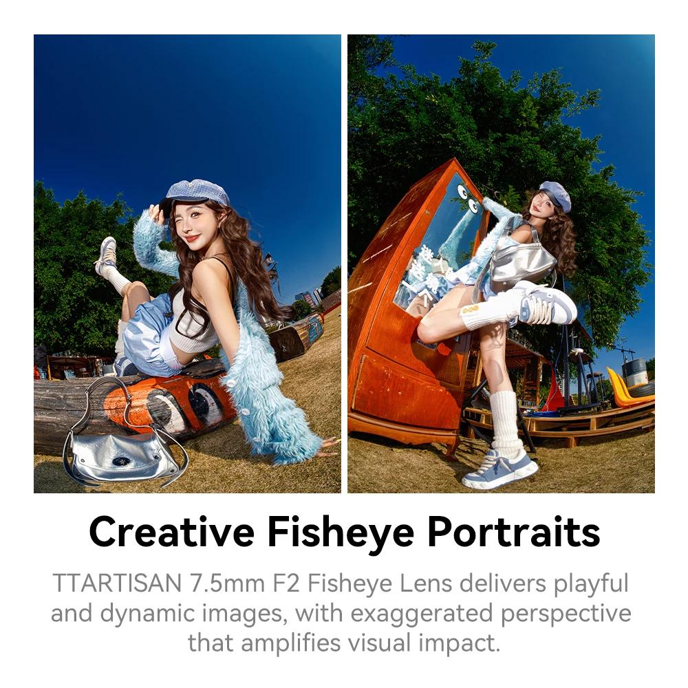 TTArtisan APS-C 7.5mm Ustensiles de cuisine Fisheye Objectif pour la photographie de portrait avec N