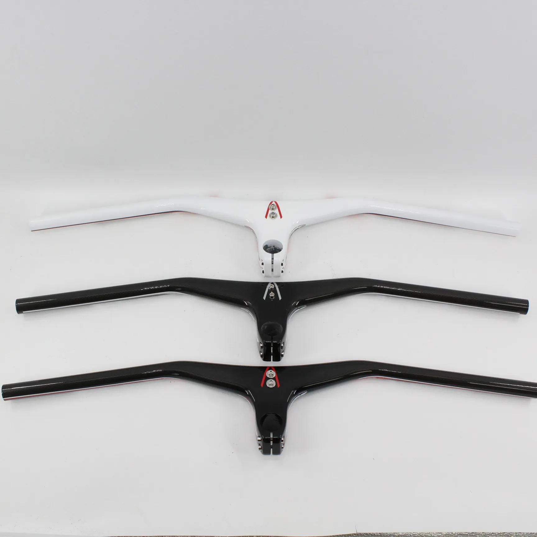 Le plus récent guidon de vélo en fibre de carbone NESS VTT 3K et tige guidon VTT en carbone intégré-