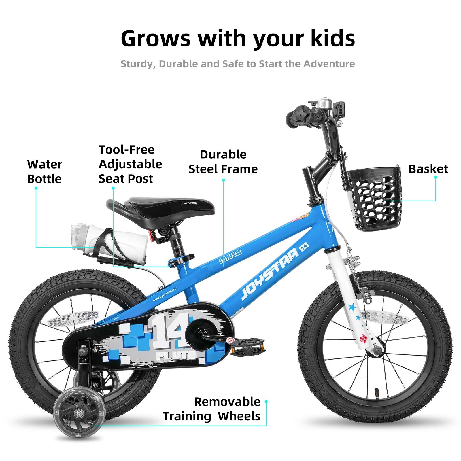 YSTAR-Vélo à chaîne pour enfants, pour garçons et filles de 3 à 12 ans, avec roues d'entraînement lu