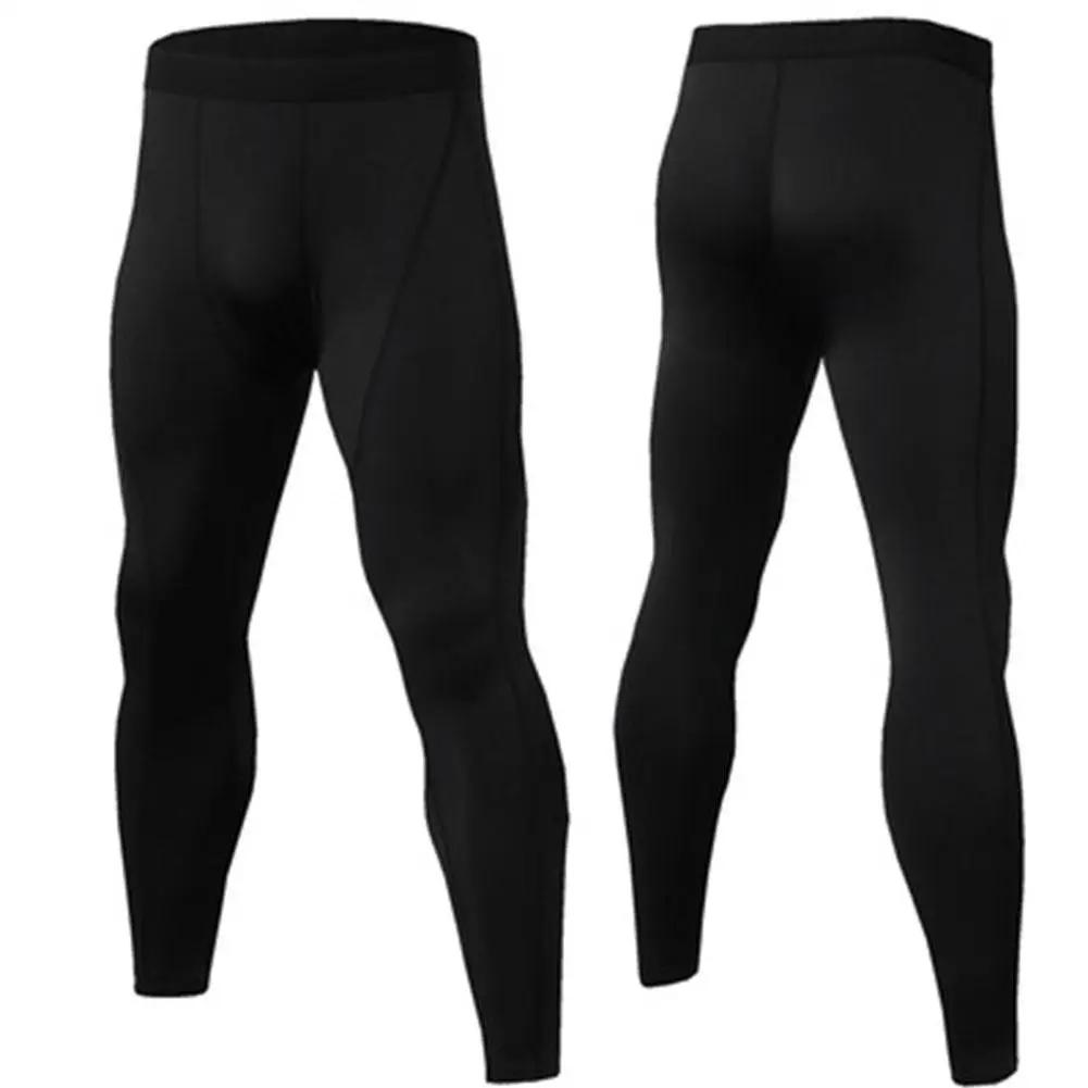 Leggings serrés de Compression pour hommes, pantalons de course, de sport, d'entraînement, de Joggin