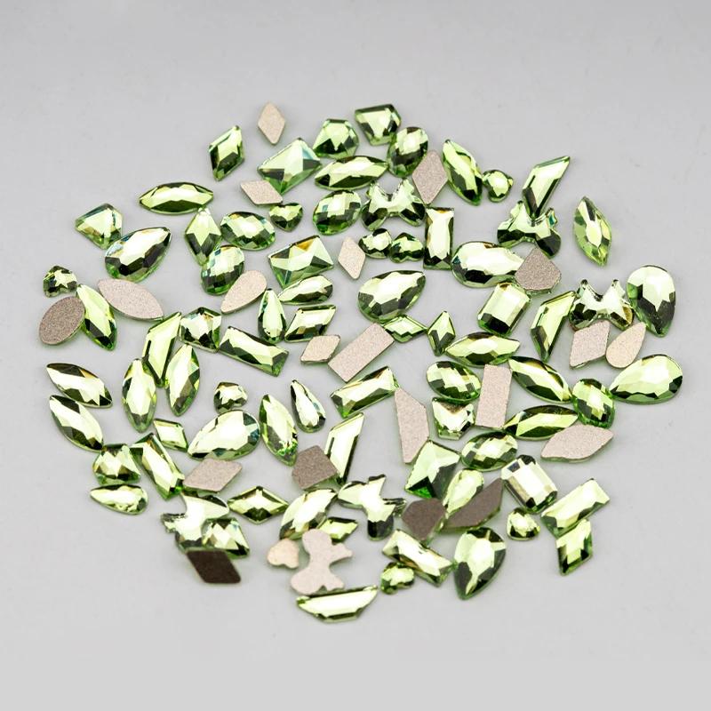 VDD 100/500 pièces nouvelle couleur forme mixte verre cristal Strass Flatback Strass paillettes bril
