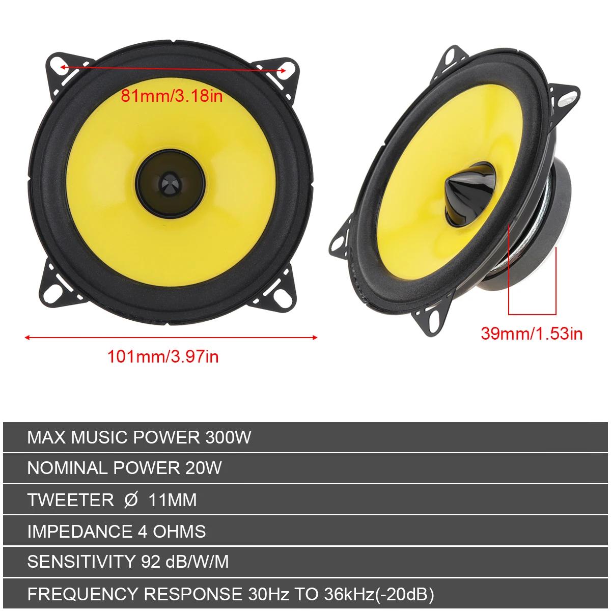 2 pièces 4/5/6 pouces 600W haut-parleur Audio de voiture universel lourd mi-basse Ultra-mince haut-p