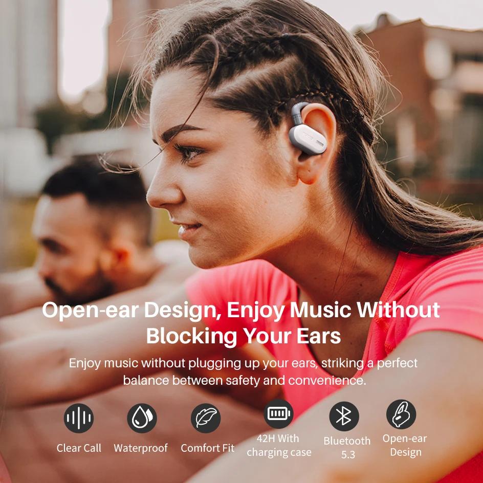 TOZO OpenBuds OWS Bluetooth 5.3 écouteurs oreille ouverte casque sans fil écouteurs appels cristalli