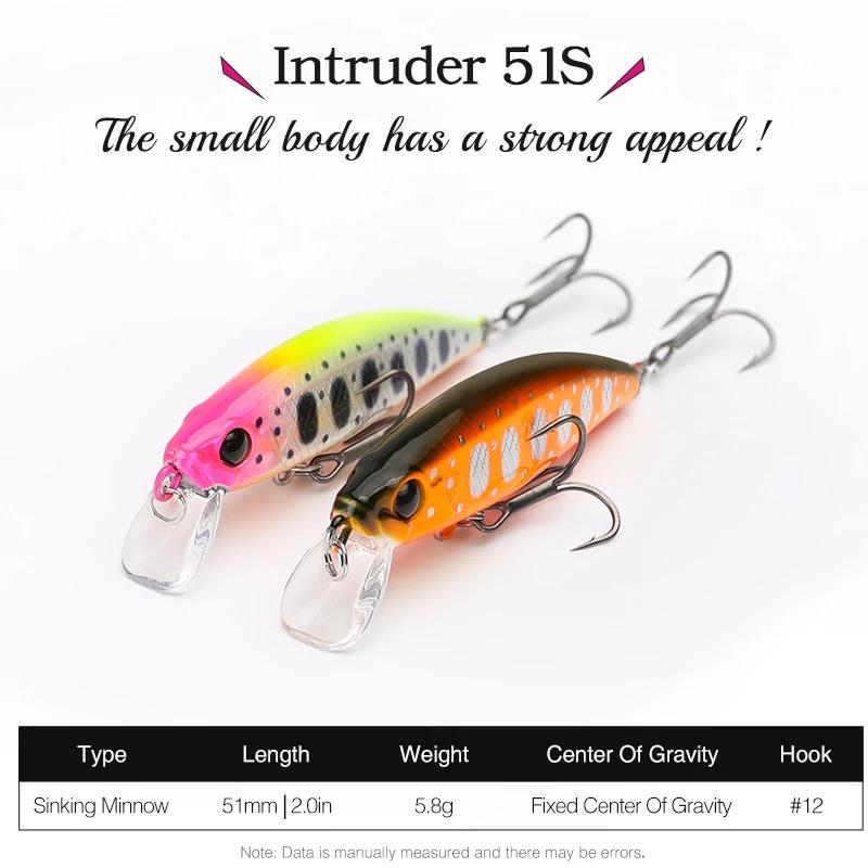 TSURINOYA 51mm 5.8g coulant vairon intrus 51S rivière leurre de pêche jeu léger leurre de pêche ruis