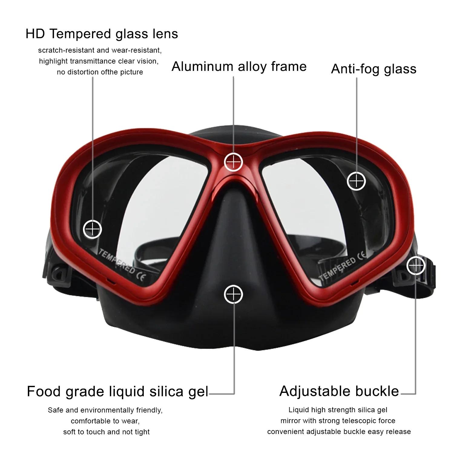 Masque de plongée sous-marine premium pour enfants, lunettes de natation gratuites, verre guatémaltè