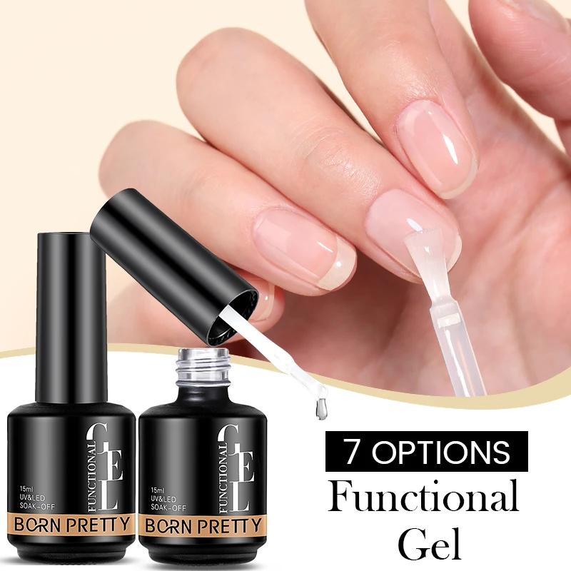 BORN PRETTY 15ml fonction Base de Gel Super couche de finition Gel de renfort Gel de Base en caoutch
