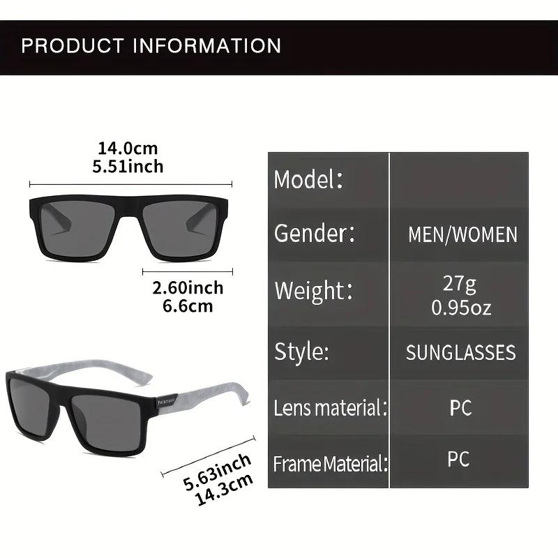 Lunettes de soleil polarisées carrées Vintage pour hommes et femmes, pour la conduite, la pêche, mar
