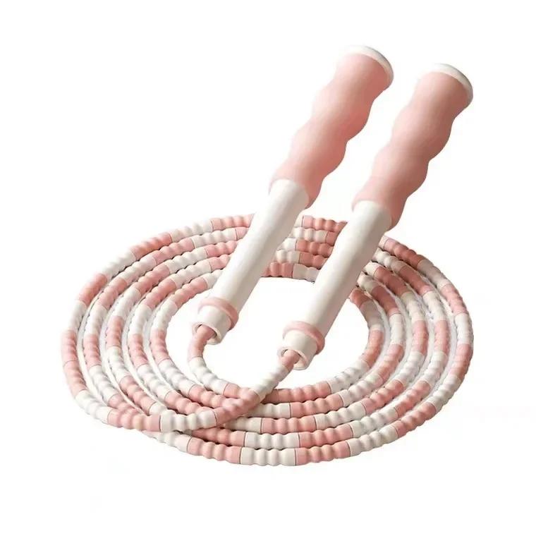 Corde à sauter en bambou pour diabétique, intérieur du maire en PVC, perlé doux, sans enchevêtrement