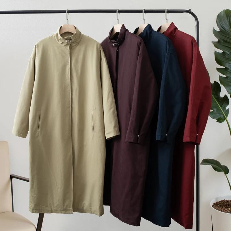 Trench surdimensionné pour femme, manteau Long, élégant, épais et chaud, Parkas, automne hiver 2025