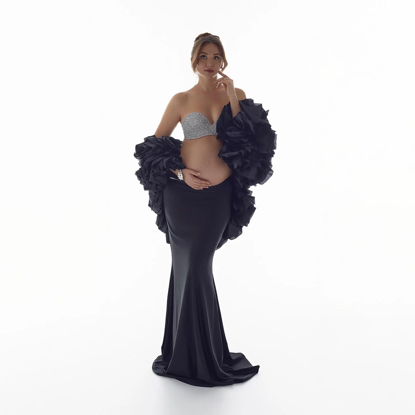 2025 Manteau court superposé à volants noirs de style coréen tendance – Vêtements d'extérieur sculpt